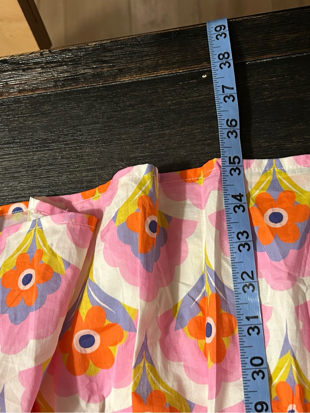 entro Sleeveless Floral Shirt Dress in Pink and Orange with White Collar - Picture 8 of 8